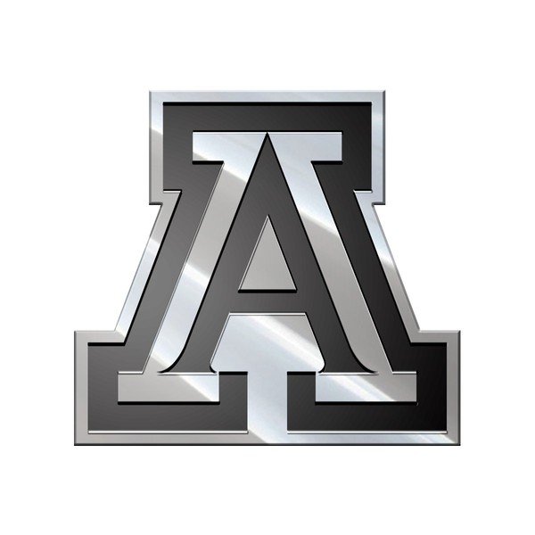 FANMATS NCAA Arizona Metal Emblem, One Size, One Color, chrome (62889)