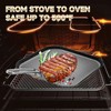 Inqibee 11 Inch Hybrid Nonstick Square Griddle Pan, Flat Square