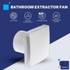 EUROPLAST Diameter 100 mm Bathroom Fan with Humidity Sensor and