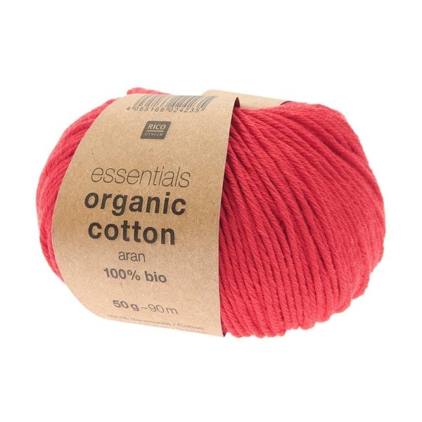 Rico Essentials Organic Cotton Aran 028 Strawberry