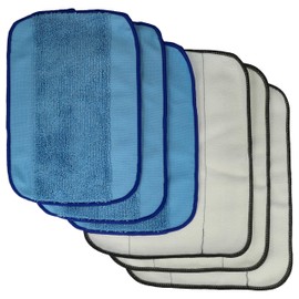 vhbw 6 x Mop Cloths Compatible with iRobot Braava 380, 390, 380T, 390T, 321, 320 Mop Robot, Cleaning Robot - Wet Wipe, Dry Wipe Cloth