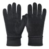Harssidanzar Winter Suede Gloves For Womens Warmth Wool Fleece Lined