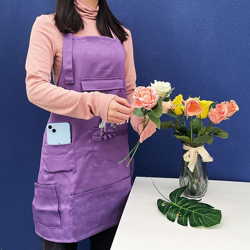 boshiho Painting Aprons Barber Apron with Pockets for Women Men