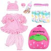11 Pcs Reborn Baby Doll Clothes Pink Outfits Accessories with