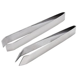AAProTools Fish Bone Tweezers, Professional Stainless Steel Flat and Slant Pliers Set for Kitchen Salmon Trout, 2 Pcs
