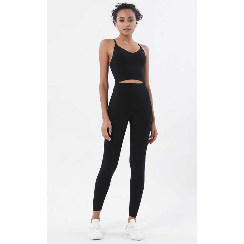 CM-Kid Women High Elastic High Waist Cotton Leggings Gym Yoga