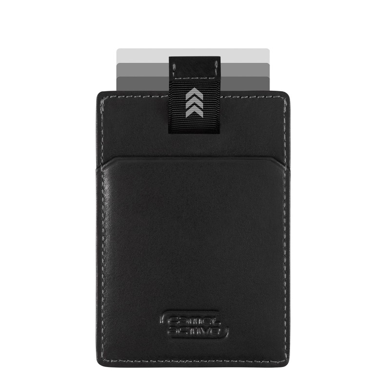 camel active Men's Vegas Travel Accessory Wallet, black