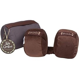 Kuhi Comfort Original Travel Pillow 2 Luxurious Cushions That Cradle Your Head on The Sides Comes in Convenient Carry Case (Brown)