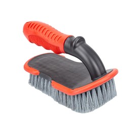 Maxshine Universal Tire & Carpet Curved Brush | Stiff Bristle Wheel & Tire Cleaning Brush for Car Detailing | Durable Ergonomic Design for Deep Cleaning Tires, Floor Mats & Carpeted Surfaces