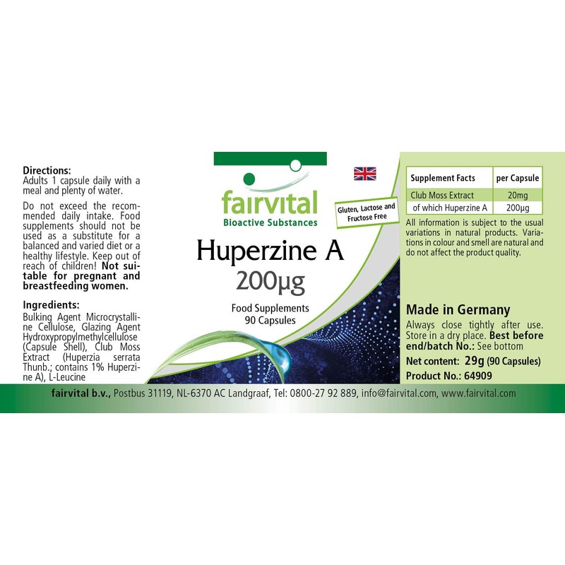Fairvital Huperzin A 200 μg – from bear flap extract