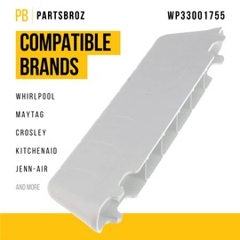 PartsBroz WP33001755 Drum Baffle - Compatible With Whirlpool Maytag Crosley Washer Dryer - Replaces AP6007937 33001755 516643 PS11741064 WP33001755VP Ultra Durable Replacement