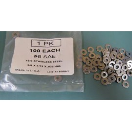 McMaster Carr  92141A008 Qty of 100 per Lot 18-8 Stainless Steel Washer for Numb
