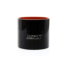 HPS HTSC-312-BLK Silicone High Temperature 4-Ply Reinforced Straight Coupler Hose, 75 PSI Maximum Pressure, 3" Length, 3-1/8" ID, Black