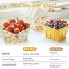 BIEN BEAU Ceramic Berry Basket, Farmhouse Colander, Farmers Market square