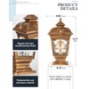 PTOUG 2 Pack Outdoor Post Light, Bronze Post Lamp Fixture,