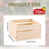 GRETJOB 12PCS 5" Wooden Crates, Nesting Rustic Wood Storage Boxes