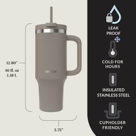 Contigo Streeterville 40oz Tumbler Stainless Steel Vacuum Insulated Leak-Proof Cold for 29 Hours Inkycap