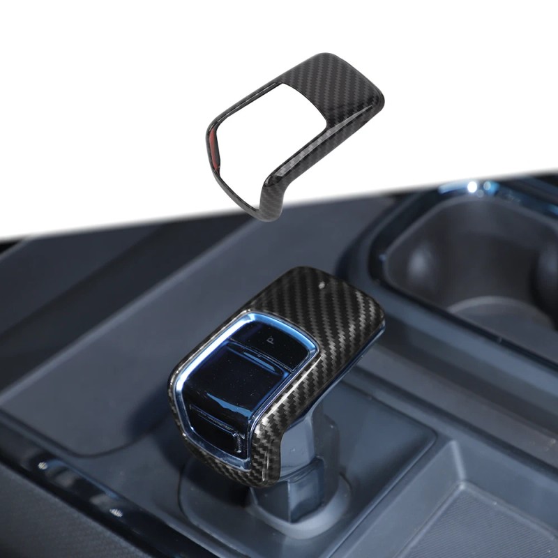 CheroCar Carbon Fiber Gear Shift Knob Cover Trim Decorative For