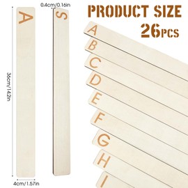 Soaoo 26 Pcs Wooden Vinyl Record Dividers Alphabetical A-Z Record Dividers Double Sided Horizontal and Vertical Poplar Record Dividers, Vinyl Album Organization, LP Separators for CD Album Book