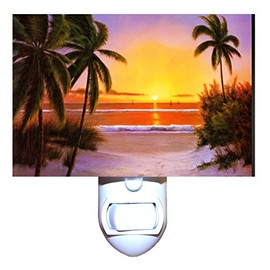 Gotham Decor Tropical Beach Sunset Decorative Night Light