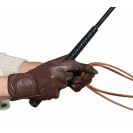 AMKA Leather driving gloves, carriage gloves with reinforcements for the driving line