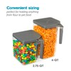 Polder Handle-It Canister, BPA-Free Plastic, Stackable Kitchen Storage Container, Air-Tight