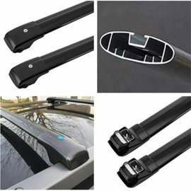 Roof Rack Cross Bar Compatible with GMC Terrain 2025 2026 with Lock Aluminum Cross Bars Lockable Crossbar Luggage Rack for Rooftop Cargo Carrier Luggage Snowboard (Black)