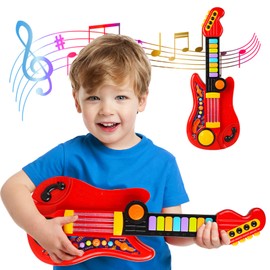 Kids Guitar-Piano 2-in-1 Musical Instrument, Toddler Guitar for 3-5 Year Old Boys Girls, Adjustable Educational Toy, for Birthdays.