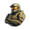 Master Chief Video Game Sticker Decal Notebook Car Laptop 5"x5.5"