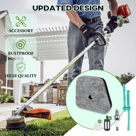 FS 55R FS90R Air Filter Fuel Line Primer Bulb Tune Up Kit for Stihl FS55 FS38 FS45 FS46 KM55 HL45 MM55 FS87 FS90 FS110 FS130 HT100 HT130 String Trimmer Weedeater with Spark Plug, Replace 41801201800