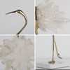 suruim Elegant Gold Crane Bird Statues with Crystal Tail Accents,