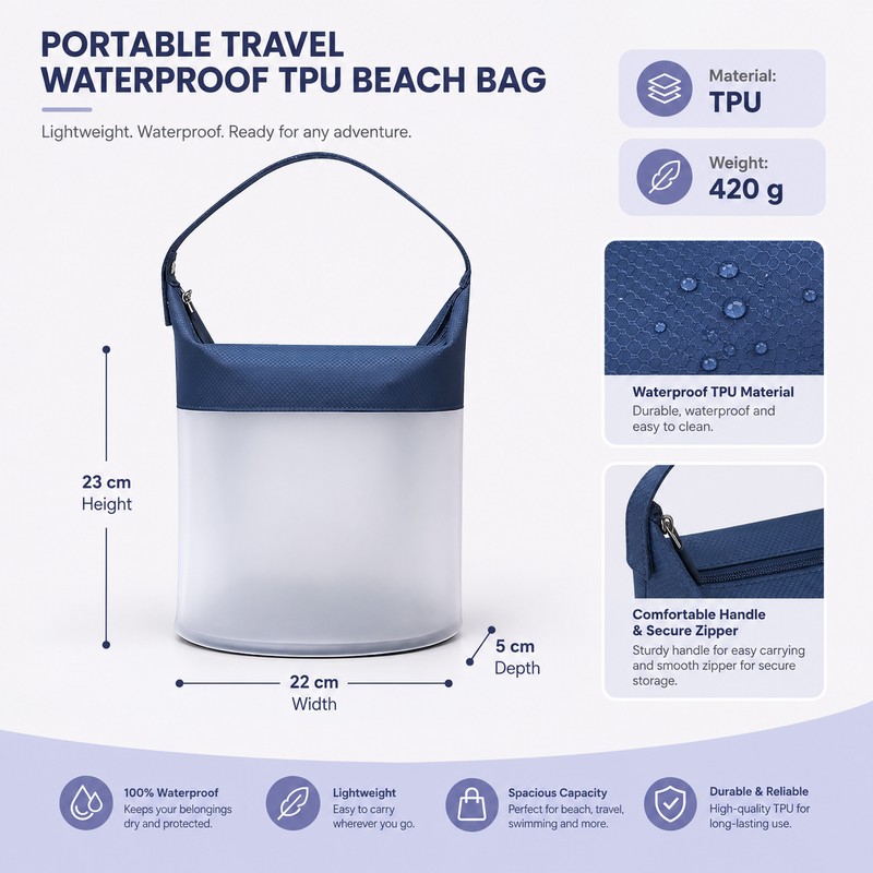 Water-Resistant Wet Bag for Travel – Lightweight TPU Organizer for