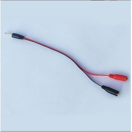 3.5mm Audio Y Splitter Cable 20CM,with Separate Microphone and Headphone Plug for PC Gaming Headset (Black Red, One Size)