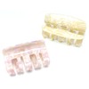 QinGoo Large Beige Hair Clip, Square, Strong Hair Clip, Cream