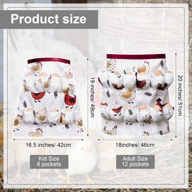 Syhood Egg Apron Collecting Chicken Eggs Collection Apron Egg Apron Canvas Eggs Apron for Fresh Eggs Chicken Duck Goose Eggs Farmers Kitchen (Adult Unisex), As shown in the picture