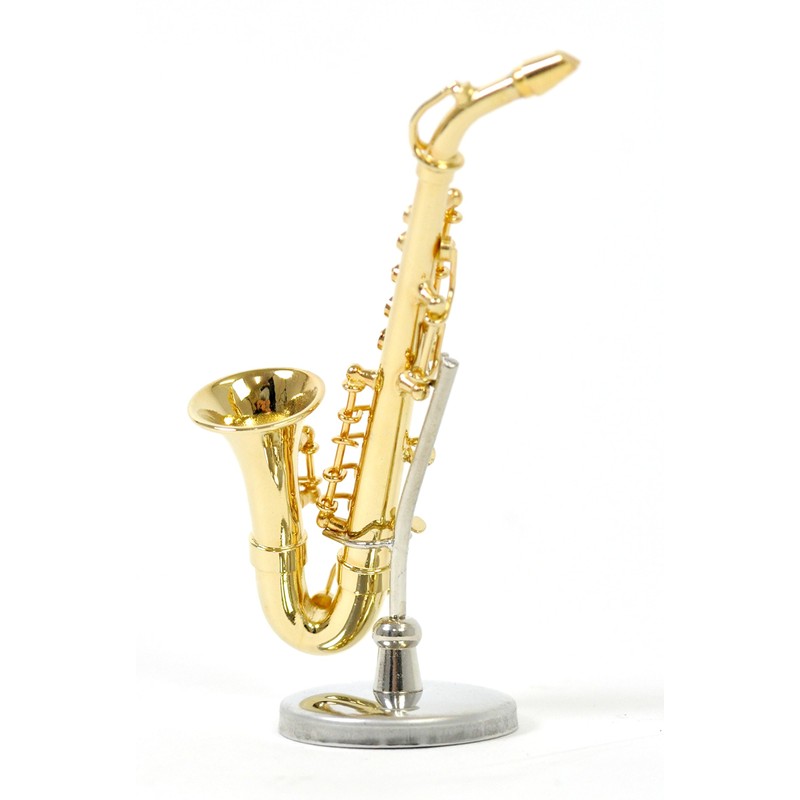 Sunrise Sound House Miniature Musical Instrument Alto Saxophone 1/12 Gold