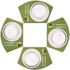 PIGCHCY Wedge Shaped Placemats for Dining Table Washable Vinyl Placemats