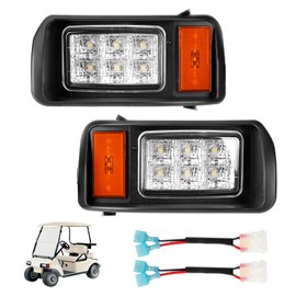 Panglong Club Car DS LED Headlight Kit with Adapter Wire, Factory Style LED Headlight Suitable for 1993-Up 12 Volt Club Car DS, Replace OEM 101988002 101988001