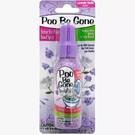 Poo Be Gone Bowl Spray Lavender Vanilla Scent 1.85 Oz - 8 Packs