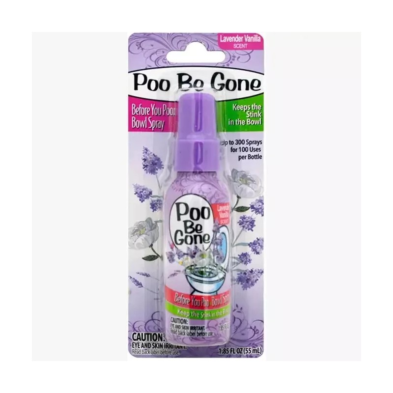 Poo Be Gone Bowl Spray Lavender Vanilla Scent 1.85 Oz