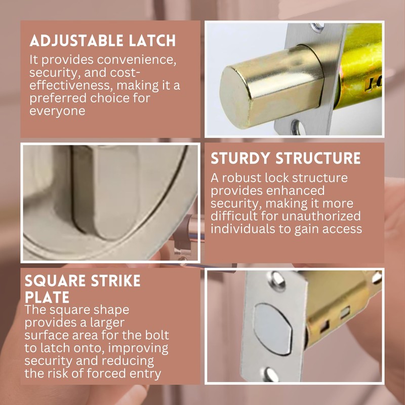 Security Solutions - Euro Locking Deadbolt Thumbturn Set - 60/70mm