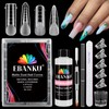 EBANKU Poly Gel Nail Forms Kit - 4 Shapes Reusable