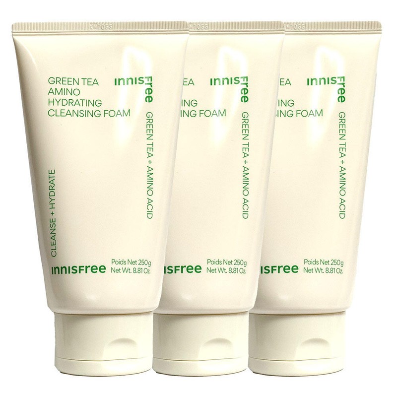Innisfree 이니스프리 그린티 아미노 수분 클렌징폼 250g x3개 Innisfree Green