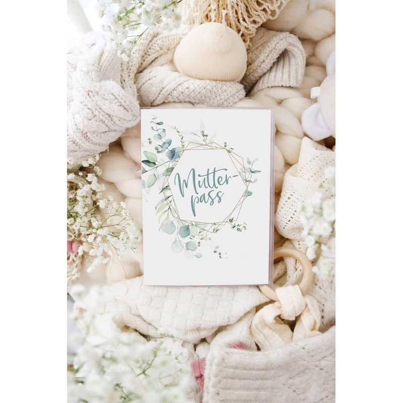 Joli Coon Maternity Log Cover Eucalyptus - for German Maternity