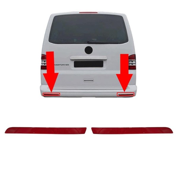 Rear Left & Right Bumper Reflector For VW Transporter T5-7E0945105A