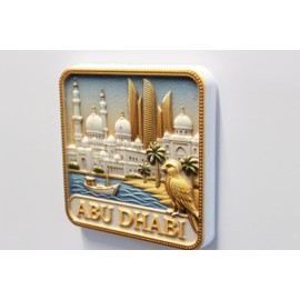 3D -ABU DHABI UAE Emirates Fridge Magnet City Souvenir Travel Memory Gift