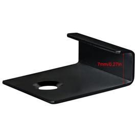 Pack of 50 WPC Mounting Clips, End Clip, Decking, Hidden Starter Clips, Stainless Steel, Hidden Starter Mounting Board Clip with Self-Tapping Screw (Black, 7 mm)