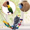 8pcs Parrot Toys Adjustable Coconut Shell Ladder Hanging Toys Interactive