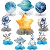 10 Pcs Astronaut Party Decorations Honeycomb Centerpieces Space Themed Party