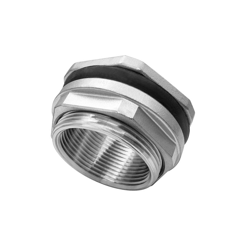 Fitvell 304 Stainless Steel Bulkhead Water Tank Fitting 1-1/2 Inch
